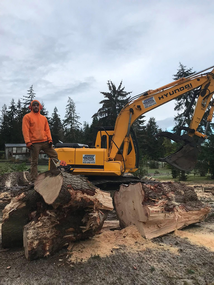 Vern with backhoe